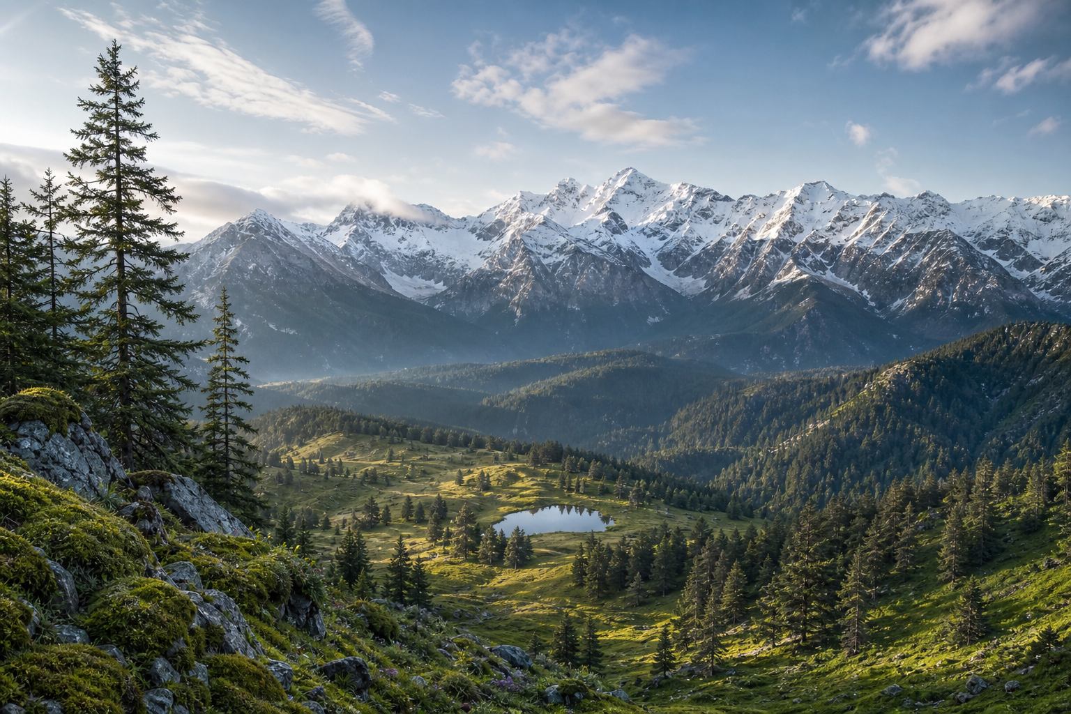 Bayerische Alpen als Kontrast zur Felslandschaft der Sächsischen Schweiz